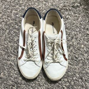 Madewell White and Brown Women's Sneakers